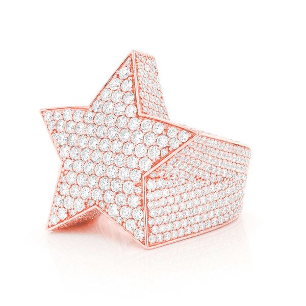 Global Ice Paris  - Diamond Star Ring - 14kt Gold