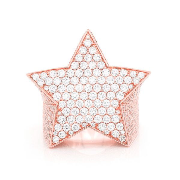 Global Ice Paris  - Diamond Star Ring - 14kt Gold