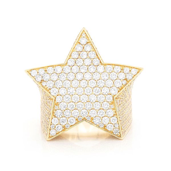 Global Ice Paris  - Diamond Star Ring - 14kt Gold