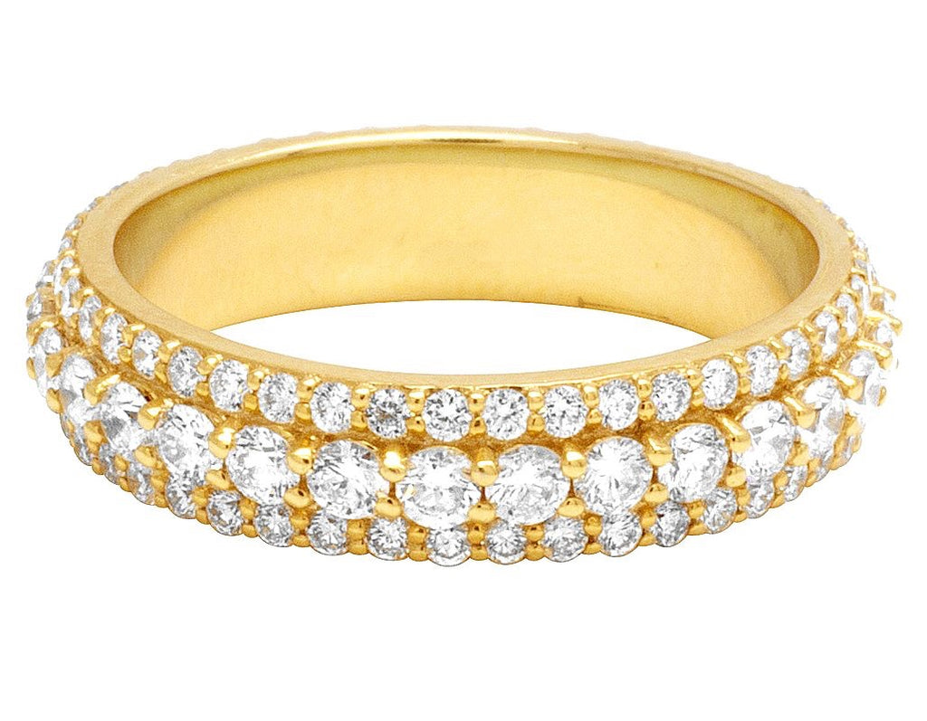 [global ice paris] - Diamond Eternity Ring - 3 rows