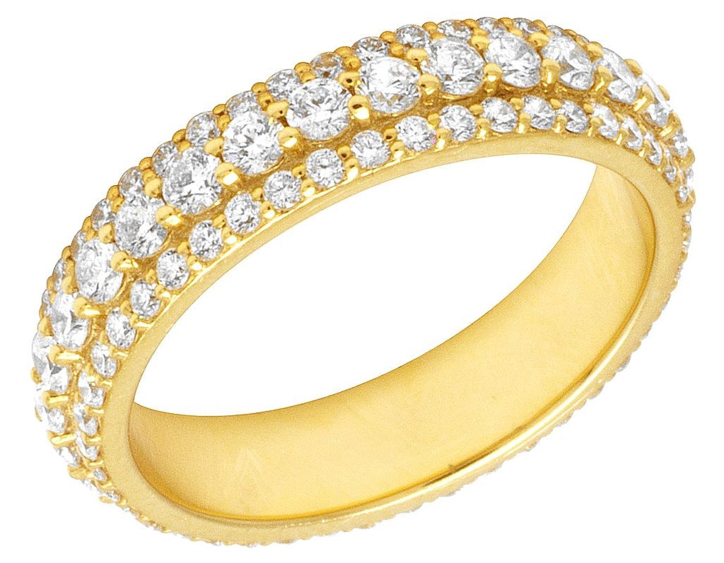 [global ice paris] - Diamond Eternity Ring - 3 rows