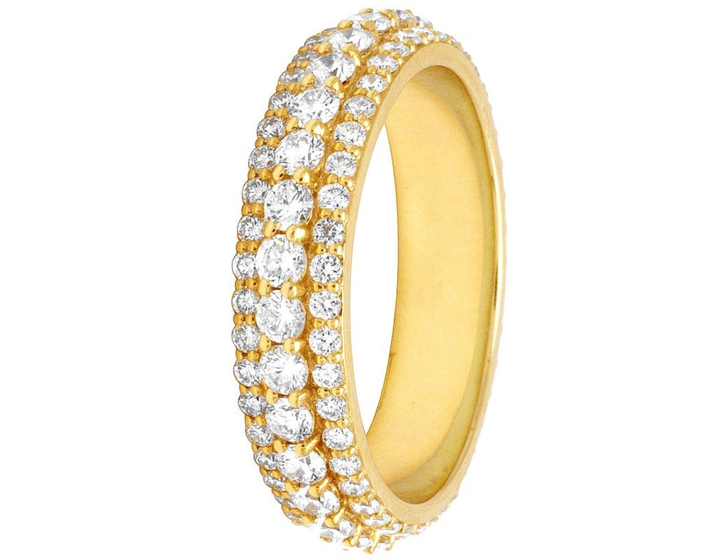 [global ice paris] - Diamond Eternity Ring - 3 rows