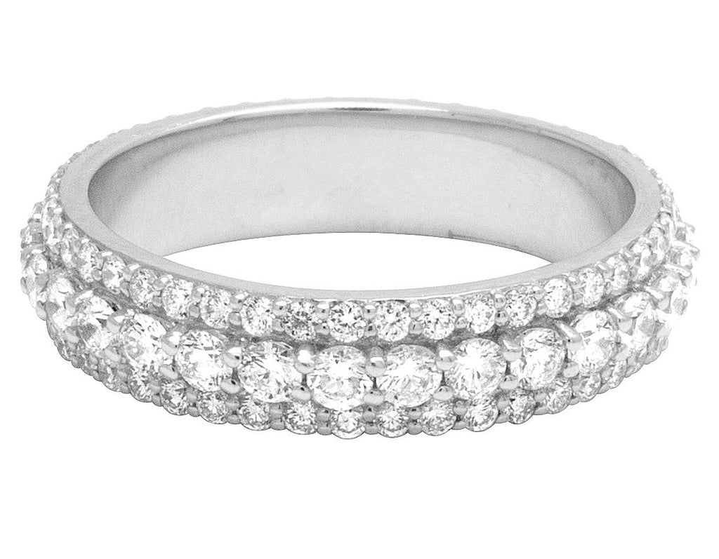 [global ice paris] - Diamond Eternity Ring - 3 rows