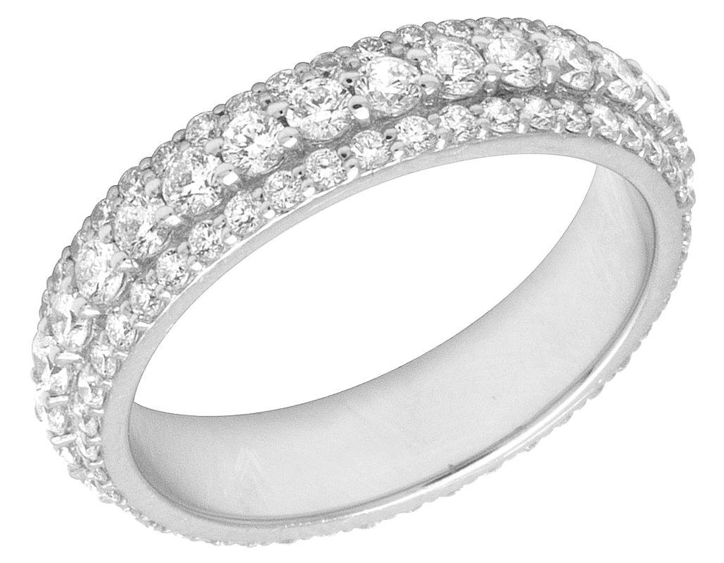 [global ice paris] - Diamond Eternity Ring - 3 rows