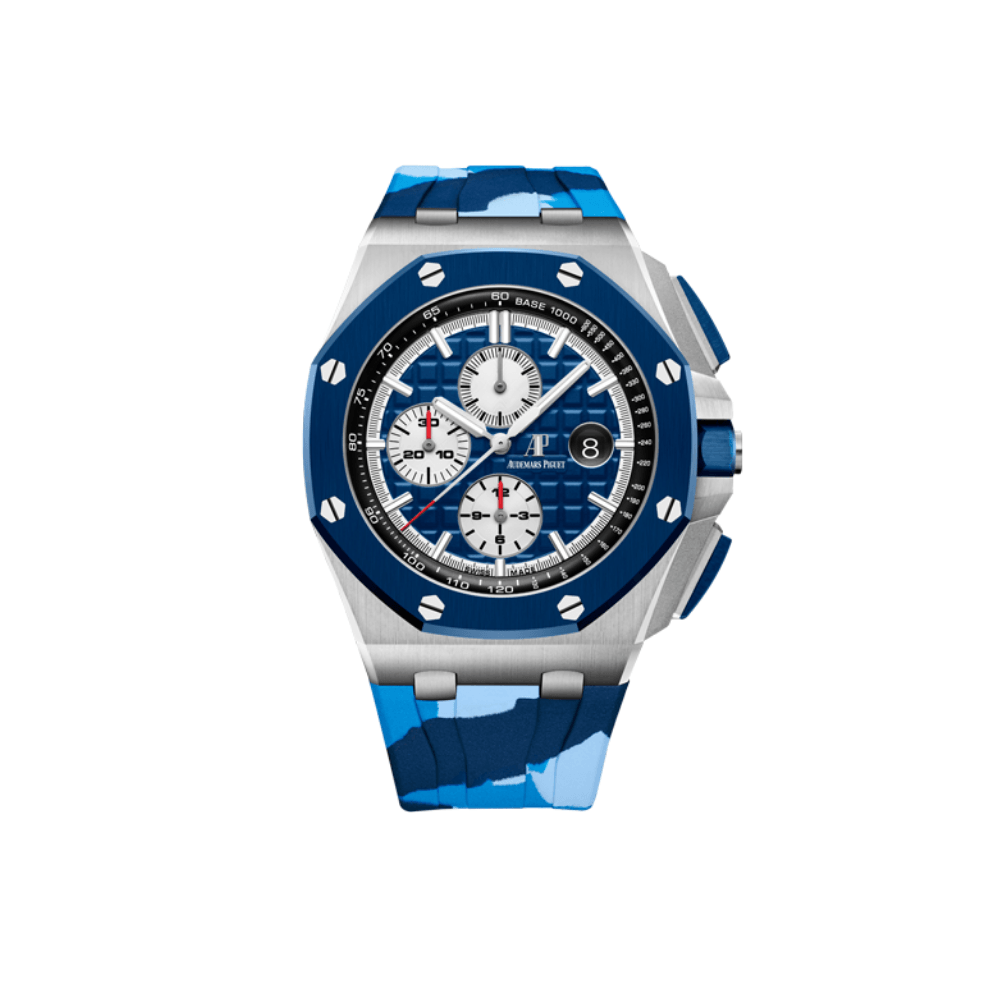 Audemars Piguet Royal Oak Offshore Chronograph Camo Strap Blue Dial | in Dubai, UAE