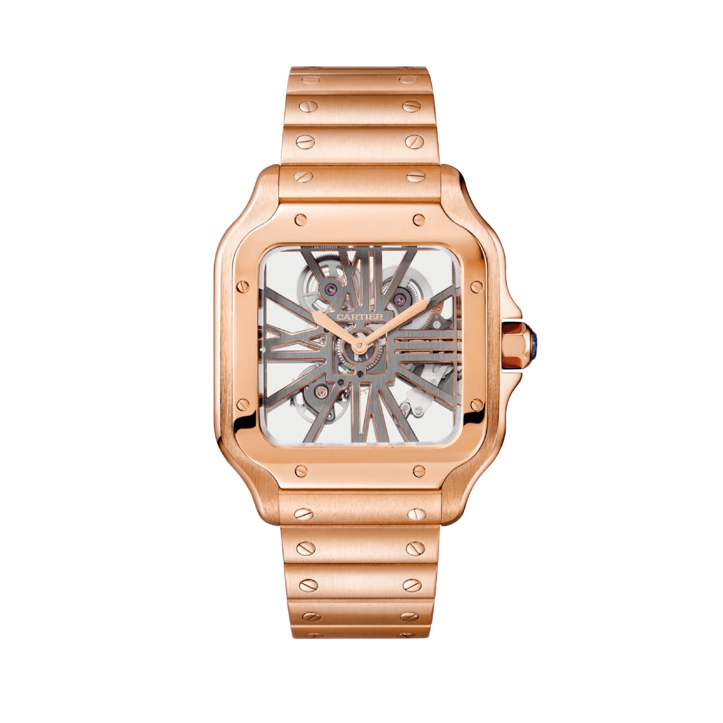 Cartier Santos Skeleton 40mm 18k Rose Gold